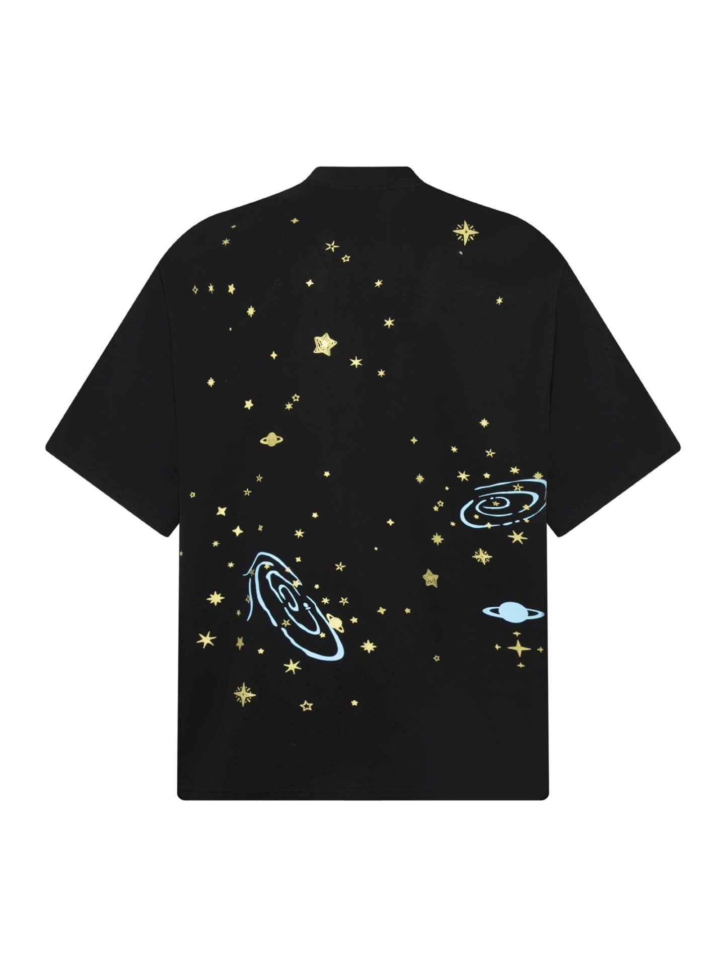 Fashion printed solid color T-shirt