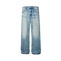 Fashion workwear jeans high street embroidery loose wide pants