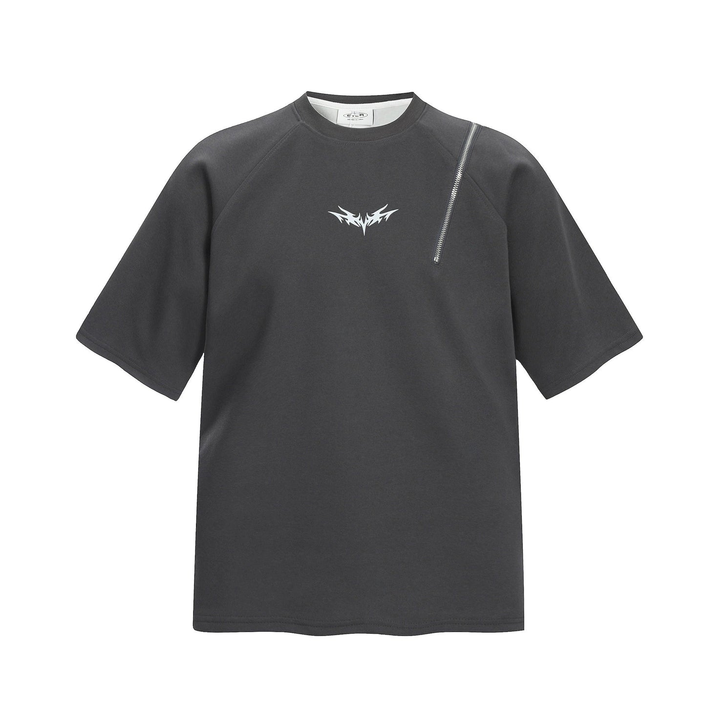 Fashion printed solid color T-shirt